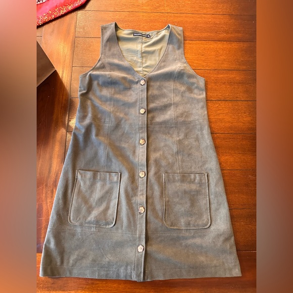 Abercrombie & Fitch Dresses & Skirts - Sold-Abercrombie and Fitch Olive Button-Down Dress